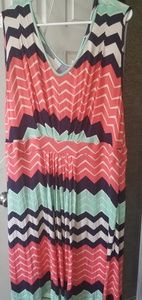 Chevron sleeveless summer dress